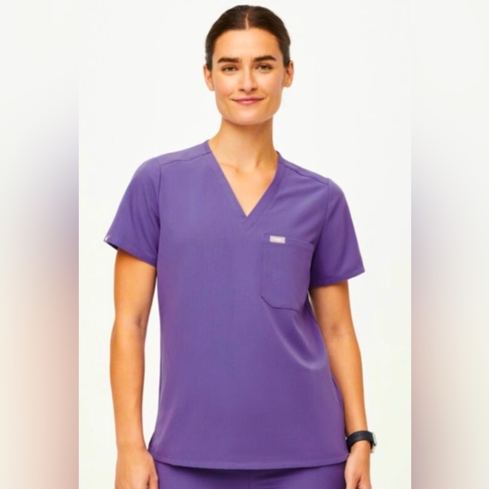 Figs Medium Amethyst Catarina Scrub Top